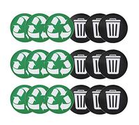 Mtlavishness 18 adesivi per bidoni della spazzatura Etichette per compost di riciclaggio Autoadesive per interni ed esterni 4 pollici di diametro Segni di classificazione per