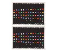 Mtlavishness 2 adesivi per tastiera per ukulele, colorati e facili da leggere, ideali per concerti principianti realizzati in PVC leggero e resistente. Questo titolo soddisfa i requisiti. esso