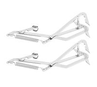 Mtlavishness 2 Pezzi Afferra Frutti di Mare in Acciaio Inossidabile con Gancio Singolo per Catturare Granchi Luccio Pesci Predatori Durevole Design Anticorrosivo della Mascella (Doppio gancio)