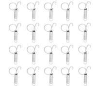 Mtlavishness 20 pack Ganci a molla in metallo zincato per porte sicure per animali da compagnia Pollaio Gabbie per uccelli da voliera Attrezzature per l'agricoltura 7.3x2.2cm (Grande gancio della