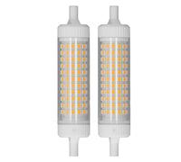 Mtlavishness 2Pcs R7S LED Light Bulb 118mm Dimmable 15W 154 LEDs Double Ended Floodlight for Home Night Advertising Lighting 220V (Luce calda)