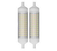 Mtlavishness 2Pcs R7S LED Light Bulb 118mm Dimmable 15W 154 LEDs Double Ended Floodlight for Home Night Advertising Lighting 220V (Luce bianca)