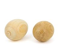 Mtlavishness 2pcs uovo di legno Musical Baby Toy Impugnatura confortevole Uniforme Sound For Infant and Toddler Early Childhood Intelligence Development Yellow Red Log Color Options (SY-62 log color)