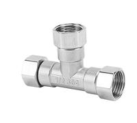Mtlavishness 3 vie tubo raccordo 304 acciaio inox G1/2 connettore filettatura maschio per acqua aria conduttura di acqua resistente ad alta pressione 5kg adattatore (Filo femminile)