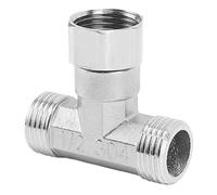 Mtlavishness 3 vie tubo raccordo 304 acciaio inox G1/2 connettore filettatura maschio per acqua aria conduttura di acqua resistente ad alta pressione 5kg adattatore (Filo femminile medio)