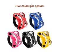 Mtlavishness 4 Pair Stainless Steel Jingles Foot Tambourine With Elastic Strap For Percussionists Guitarists Cajon Djembe Bongo Conga Accompaniment Lightweight Portable 55g (Yellow)