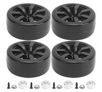 Mtlavishness 4 pezzi 63mm nuovi sette paia di pneumatici modificati per drift per 1/10 WPL D12 (015BL)