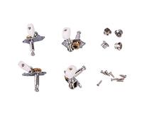 Mtlavishness 4pcs chrom colore metal ukulele tuning moach machine head tuner ideale per la regolazione e la decorazione ukulele adatti a tutti i giocatori ukulele circa 3 38 x 3 1