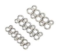 Mtlavishness 60 Pezzi in Acciaio Inossidabile Solido Pesca Figura 8 Anelli da Jigging Accessori per Attrezzatura anticorrosione antiruggine Durevole con Doppio Occhiello Chiuso