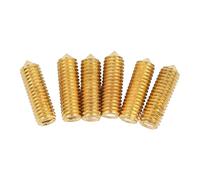 Mtlavishness 6pcs Electric Chitarra Bridge Hex Screws For Tremolo System Silver Excellent Metal Material For Durability and Long Service Life Ideal For Guitar Bridge Saddle Height (Gold)