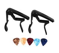 Mtlavishness Acoustic ed Electric Capo Capo Professional Regolable con cinque scelte ideali per i musicisti che suonano una varietà di canzoni su diverse chitarre fatte di legno (Nero)