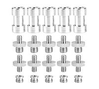 Mtlavishness Adattatore per Hot Shoe 4 Vite Convertitore 15.0×10.0×1.0 20 Pezzi 4 Pollice 3 Pollice Maschio Femmina Viti Adattatore Filettato Accessorio Supporto Luce Adattatore