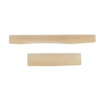 Mtlavishness cammello osso chitarra superiore da dado e sella inferiore stabilità eccellente e durata per chitarre folk a 6 corde materiale opzioni di colore osseo bone beige da (Clear)