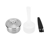 Mtlavishness Capsule di caffè riutilizzabili Kit di spazzole per cucchiai di capsule di caffè ricaricabili adatti per macchina da caffè DELTA Q Filtro per cialde di caffè