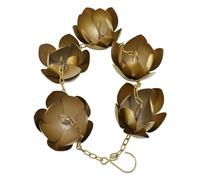 Mtlavishness Catena da Pioggia Fiore d'oro Ferro Galvanizzato Catena Antipioggia Antiruggine per La Decorazione Domestica Esterna Catena da Pioggia in Metallo Catena da Pioggia
