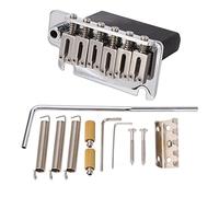 Mtlavishness Chitarra elettrica Sistema Tremolo 6 corde Ponte Saddles Set di ricambio Parti dello strumento professionale Metallo squisito e robusto per un uso a lungo