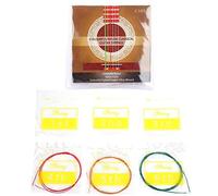 Mtlavishness Classic Acoustic Guitar Metal And Nylon Strings Replacement Accessories Durable And Melodious for Guitar Players Six Pieces Set with Specific String Sizes And Color