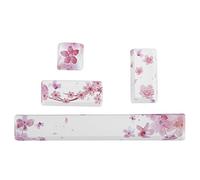 Mtlavishness Copritasti per tastiera Barra spaziatrice 12×4×2 Copritasti con motivo Sakura Spazio Keyesc Keyenter Tastierino numerico Tasto Invio per tastiera meccanica 4 pezzi,