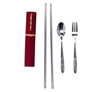 Mtlavishness Cutlery Set Small Portable Beautiful Practical Exquisite Packaging Reusable Flatware Silverware For Travelling Outdoor Stainless Steel Durable Elegant Design