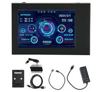 Mtlavishness da 3 5 Pollici per Monitoraggio Temperatura Computer con Rotazione 360 Gradi Tema Fai da te Multifunzionale Supporto per AIDA64 PC