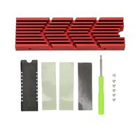 Mtlavishness Dissipatore di Calore per M.2 SSD Alluminio con 3 Cuscinetti Termici Compatibile con NVME 2280 E SSD per PC Desktop Migliora Prestazioni Evita Surriscaldamento