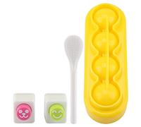 Mtlavishness DIY Rice Set Food Grade PP Maker with Expression Embossing Tools Spoon for Kids Lunch Boxes Home Kitchen Quick Meal Prep