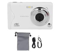 Mtlavishness Fotocamera digitale Ad Alta Risoluzione 4K Autofocus 48MP 16x Zoom Compatto Fotocamera per Fotografia Viaggi e Incontri Sociali con Schermo di visualizzazione (White)