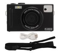 Mtlavishness Fotocamera digitale mirrorless compatta ideale per riunioni di famiglia e viaggi con zoom digitale 16X, risoluzione fotografica 48 MP, display LCD da 3 pollici e (Nero)