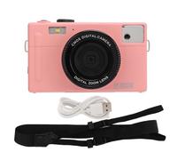 Mtlavishness Fotocamera digitale mirrorless compatta ideale per riunioni di famiglia e viaggi con zoom digitale 16X, risoluzione fotografica 48 MP, display LCD da 3 pollici e (Rosa)