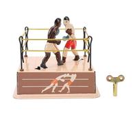 Mtlavishness Giocattolo da Boxe a Carica Meccanica, Ring da Boxe con Personaggi da Combattimento interattivi, Latta di Ferro Fatta a Mano, Vintage, da Collezione, per Esposizione