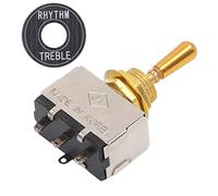 Mtlavishness Gold Cap Enclosed 3 Way Toggle Switch for Electric Guitars Ideal for Most Electric Guitars Made of Metal with Sensitive Control and Easy Installation