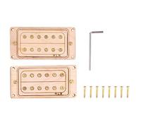 Mtlavishness Gold Maple Wood Magnet Nect Neck Bridge Rickup Humbucker per LP SG Jazz Chitarra robusta e durevole per la sostituzione della chitarra elettrica con un'altezza di (nucleo d'oro e viti)