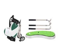 Mtlavishness Golf Desktop Gift Mini Desktop Golf Set di Souvenir Carrello da Golf Carrello portapenne con Sedile Rosso e Bianco (Verde Bianco)