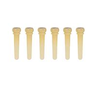Mtlavishness Guitar Pegs Excellent Workmanship And Simple Replacement Suitable For Folk Guitar Ukulele And Other Stringed Instruments Made Of Beef Bone In Yellow And White Colors (BF-LTG10)