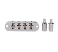 Mtlavishness Guitar Roller Saddle Bridge ad alta stabilità Silver Leghe Bridge Elimina il rumore migliora la stabilità delle corde per le chitarre a 4 corde Parole chiave di