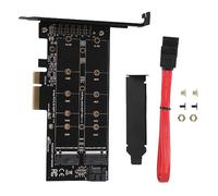 Mtlavishness Interfaccia Scheda Adattatore SSD PCI-E 4X a M.2 NVMe con indicatore LED per Trasmissione Dati ad Alta velocità PC, Doppia Tensione