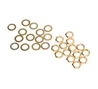 Mtlavishness Kit di rondelle metalliche con dadi filettati femmina G3/8, in metallo eccellente, alta durezza e usura per chitarra elettrica e basso, con elementi di fissaggio standard (oro)
