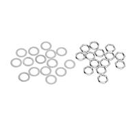Mtlavishness Kit di rondelle metalliche con dadi filettati femmina G3/8, in metallo eccellente, alta durezza e usura per chitarra elettrica e basso, con elementi di fissaggio standard (argento)