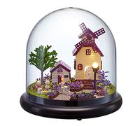 Mtlavishness Kit mini casa per edifici artigianali fai-da-te con luci a LED - Perfetto per regali di compleanno di Natale e decorazioni per la casa - Include copertura trasparente (Provenza)
