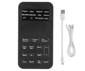Mtlavishness Macchina effetti sonori per podcast Macchina effetti sonori per podcast 11. 0×10. 0×2. 0 Maschio a Femmina Sound Changer Gioco Live Broadcast Telefono Computer Scheda audio
