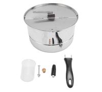 Mtlavishness Macchina per popcorn da piano cottura in acciaio inossidabile con manovella per riscaldamento a gas ed elettrico, perfetta per serate di cinema e riunioni di famiglia