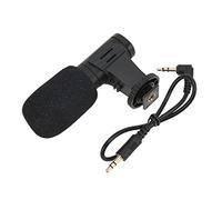 Mtlavishness Microfono compatto 11,0 × 8,0 × 4,0 Mic 06 Microfono Microfono per cellulare 3,5 mm per conferenze dal vivo Video Vlog Microfoni per videocamera stereo Compatti