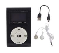 Mtlavishness Mini lettore musicale MP3 portatile con mini schermo LCD Ultra leggero e batteria a lunga durata Ideale per lo sport Batteria al litio da 250 mAh integrata Supporta (Nero)