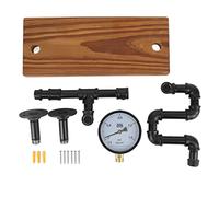 Mtlavishness Mtlavishishishishing Iron Wall Shelf Retro Indtrial Tubi Carmaia con assi di legno carbonizzato per soggiorno Duty Office Duty Space Salva Scaffale montato a parete