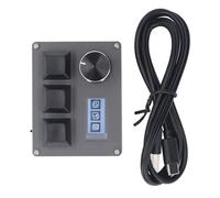 Mtlavishness Mtlavishishishishing personalizzabile tastiera cablata piccola con 3 chiavi e manopola rgb leggera macro calda swap 0,96 pollici di colore LCD schermo ideale per varie spazi di