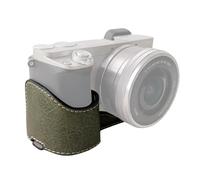 Mtlavishness Mtlavishishishishishishing Camera Protective Case per A6400 A6300 A6100 A6000 Stile retrò in stile retrò con un design di apertura inferiore ideale per sessioni di fotografia on (Verde)