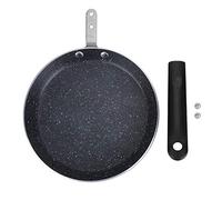 Mtlavishness Padella Antiaderente con Manico Resistente al Calore Fondo Piatto in Lega di Alluminio per Piano Cottura a Induzione Fornello Elettrico in Ceramica Colazione Pancake (Piccola dimensione