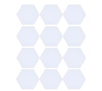 Mtlavishness Pannello di assorbimento acustico esagonale in schiuma, kit da 12 pezzi, colore nero, per pareti di casa e studio (bianco)