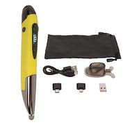 Mtlavishness Penna mouse ricaricabile luminoso silenzioso piccolo portatile 2. Modalità 4G mouse penna per PC portatile giallo (giallo)