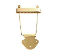 Mtlavishness - Ponte per chitarra a 6 corde, cordiera a trapezio, resistente, regolabile, in metallo, parti di ricambio per aggiornare la vecchia cordiera rotta, ideale per (Oro)